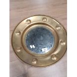 BRASS PORTHOLE MIRROR