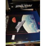 A BOX CONTAINING STAR WARS FACT FILES ETC