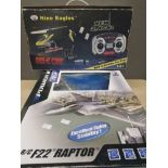 2 BOXED RC FLYING VEHICLES SOLO PRO RC HELICOPTER AND SILVERLIT F22 RAPTOR