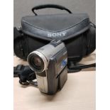 A SONY 120X DIGITAL ZOOM HANDYCAM WITH CARL ZEISS LENS