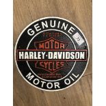 CAST METAL HARLEY DAVIDSON MOTOR OIL SIGN