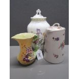 ROYAL DOULTON LIDDED CAMILLA BUD VASE PLUS 2 OTHER CHINA PIECES