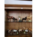 16 ASSORTED ANIMAL FIGURES MOSTLY BESWICK ALL DAM