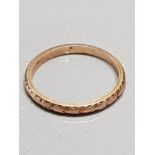 9CT GOLD RING SIZE P GROSS WEIGHT 1.