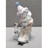 LLADRO FIGURE 5279 PIERROT WITH CONCERTINA AND PUPPY