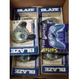 5 BOXED BLAZE PC CONTROLLERS AND 1 BOXED P220 DIGITAL PAD