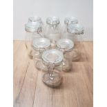 8 GLASS IKEA KORKEN JARS WITH LIDS