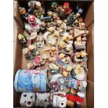 BOX OF LOVABLE TEDDIES ORNAMENTS BY AVON