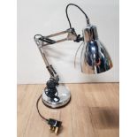 CHROME EFFECT ANGLEPOISE DESK LAMP