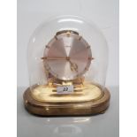 GILT KUNDO CLOCK IN GLASS DOME