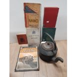 CAST IRON L N E R KETTLE AND RAILWAY RELATED BOOKS