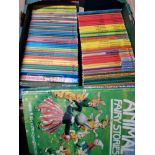 A BOX OF ASSORTED ANNUALS FAIRY STORIES ETC