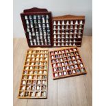 BOX OF THIMBLES AND STANDS