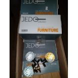 A BOX CONTAINING JEDO COLLECTION GLASS DOOR FURNITURE