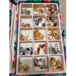 BOX OF COSTUME JEWELLERY ALL EARRINGS