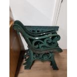 CAST IRON GARDEN BENCH AND TABLE ENDS