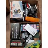 2 BOXES OF ASSORTED KITCHEN APPLIANCES INC MULTI BLENDER GEORGE FOREMAN GRILLING MACHINE ETC