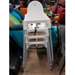 4 KIDS PLASTIC HIGH CHAIRS