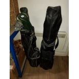 2 GOLF BAGS BOTH CONTAINING CLUBS