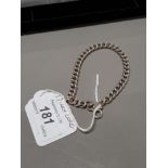 SILVER CURB BRACELET 18G