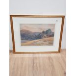 GILT FRAMED WATERCOLOUR SIGNED J SCOTT THE FARMER