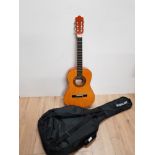 A HERALD ACOUSTIC GUITAR IN CARRY CASE