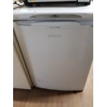 A HOTPOINT RLA34 UNDER BENCH FRIDGE