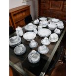 81 PIECES OF NORITAKE BLUE HILL TEA AND DINNERWARE