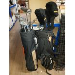 2 GOLF BAG BOTH CONTAINING CLUBS
