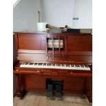A UPRIGHT PIANOLA WITH 5 MUSIC ROLLS 4 IN ORIGINAL BOXES IN WORKING ORDER BY LARGO PRESTO
