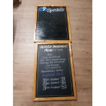 2 RESTAURANT CHALK BOARDS