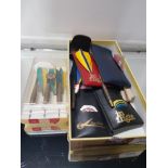 TRAY OF VINTAGE DARTS FLIGHTS AND CASES