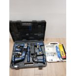 POWER CRAFT TOOL SET TOGETHER WITH A ROTARY TOOL KIT