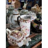 COLLECTION OF TEAPOTS INC MALING LUSTRE AND BRIDGWAYS WATER JUG