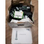 A BOX CONTAINING A BT TELEPHONE ETC BELKIN 4 PORT USB PORT