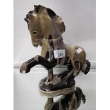 STUDIO POTTERY PRANCING HORSE BY PAULA HUMPHRIES POLPERRO POTTERY