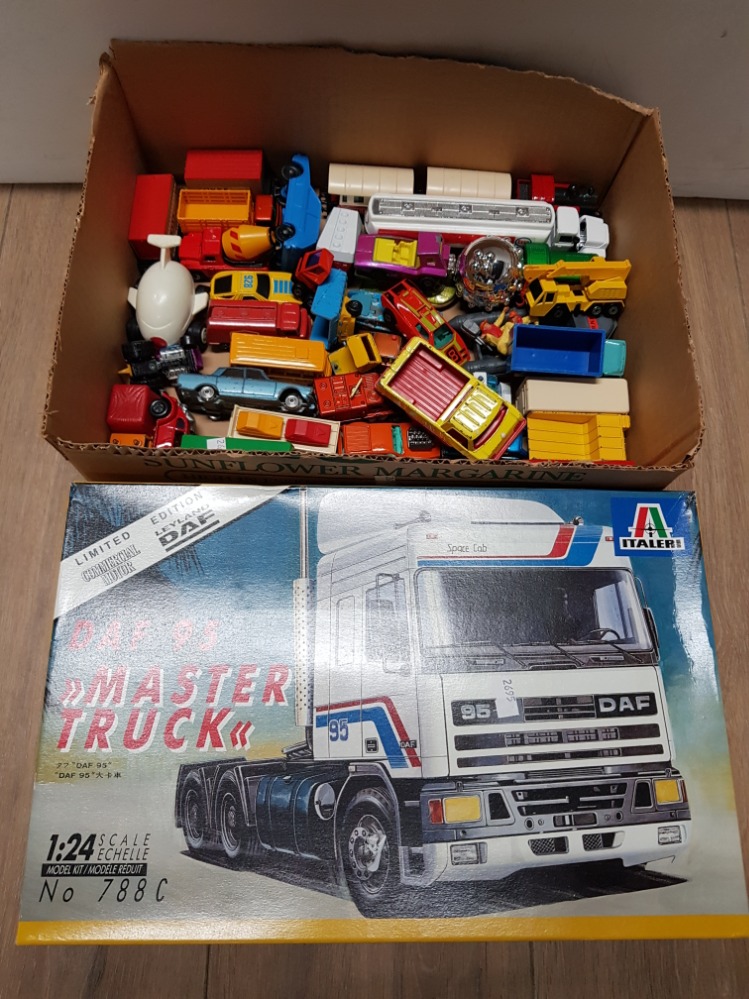 BOXED LIMITED EDITION MASTER TRUCKS AND A BOX OF DIE CAST VEHICLES