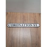 CAST METAL CORONATION STREET SIGN