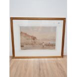 GILT FRAMED WATERCOLOUR WHITBY SIGNED E C BOOTH 1893