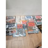 BOX CONTAINING LARGE QUANTITY OF WAR MAGAZINES MAINLY IMAGES OF WAR SAMPLE SHOWN
