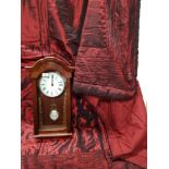 MAHOGANY WALL CLOCK AND POLYESTER AMERICAN QUILT