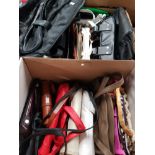 2 BOXES OF ASSORTED WOMANS BAGS