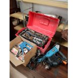 SUBSTANTIAL AMOUNT OF TOOLS INC WORKZONE GRINDER STAPLE GUN ETC