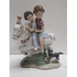 LLADRO FIGURE 6430 PONY RIDE HALF A PETAL MISSING