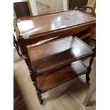 MAHOGANY 3 TIER SERVING TROLLEY