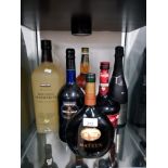 6 ASSORTED BOTTLES INC KIRKLAND GOLDEN MARGARITA CHERRY BRANDY ETC