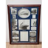 FRAMED COLLECTION OF HISTORY OF EVENTS FROM THE TITANIC