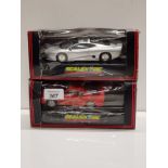 2 SCALEXTRIC ELECTRIC MODEL RACING CARS BOXED