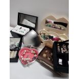 6 SMALL BOXES CONTAINING COSTUME JEWELLERY
