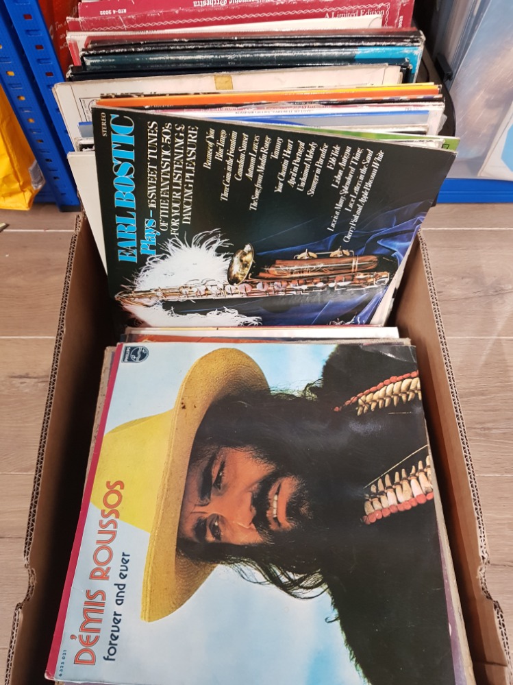 A BOX OF ASSORTED LP RECORDS